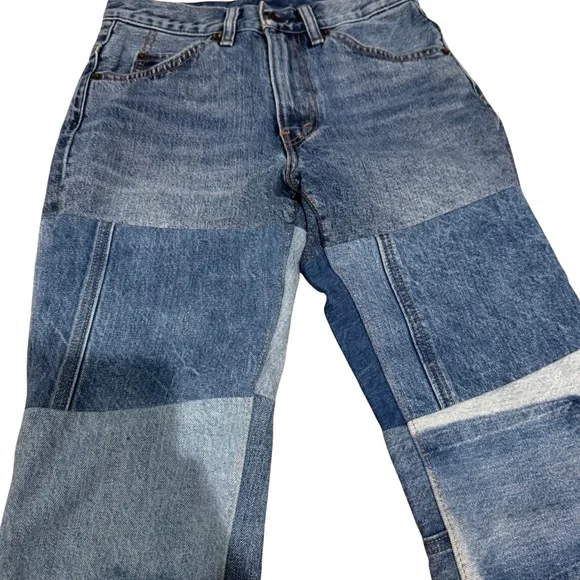 Levi’s 517 Patchwork Cropped Bootcut Jeans High Rise | Size W24 - Picture 7 of 16